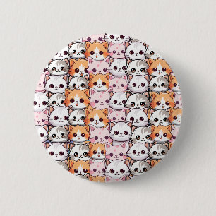 Kawaii Cat feline Kitten Haustier Druckklopfen Button