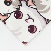 Kawaii Cat feline Kitten Haustier Druckklopfen Fleecedecke (Ecke)