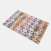 Kawaii Cat feline Kitten Haustier Druckklopfen Fußmatte (Schrägansicht)