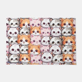 Kawaii Cat feline Kitten Haustier Druckklopfen Fußmatte (Vorderseite)