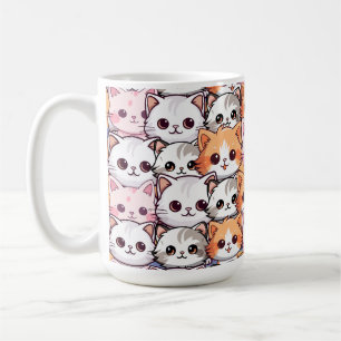 Kawaii Cat feline Kitten Haustier Druckklopfen Kaffeetasse