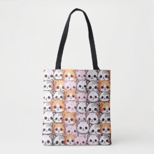 Kawaii Cat feline Kitten Haustier Druckklopfen Tasche
