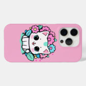 Kawaii Cat Floral iPhone 16 Pro Max Fall 2025 Case-Mate iPhone Hülle (Rückseite (Horizontal))