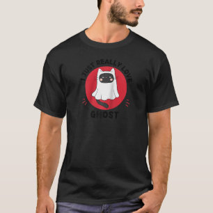Kawaii Cat Ghost I gerade wirklich Liebe Niedlich  T-Shirt