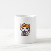 Kawaii Cat Halloween Anime Boba Tea Blase Milk Te Kaffeetasse (Mittel)