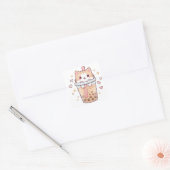 Kawaii Cat in Boba Cup Sticker – So Cute! (Umschlag)