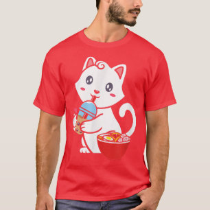 Kawaii cat K-Pop Ramen Boba Kpop Funny für Männer T-Shirt