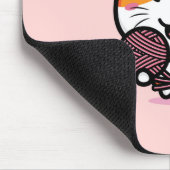 Kawaii Cat mit Yarn Mouse Pad Mousepad (Ecke)