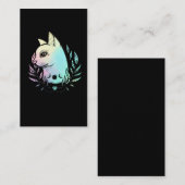 Kawaii Cat Moon Wicca Pastel Goth Kitten Crescent Visitenkarte (Vorne/Hinten)