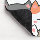 Kawaii Cat Mouse Pad - Niedliche Schreibtischdekor Mousepad (Ecke)