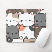Kawaii Cat Mouse Pad - Niedliche Schreibtischdekor Mousepad (Mit Mouse)