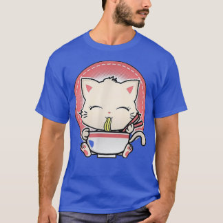 Kawaii Cat Niedlich Anime Otaku Japanisch Ramen No T-Shirt