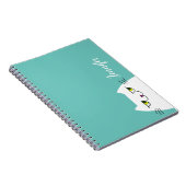 Kawaii Cat Niedlich Pastel Blue Notizblock (Rechte Seite)