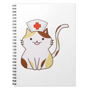 Kawaii Cat Nurse Notizblock