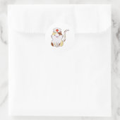 Kawaii Cat Nurse Runder Aufkleber (Tasche)