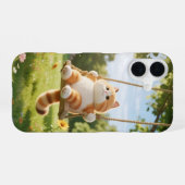 Kawaii Cat on Swing Phone Case iPhone 16 Hülle (Rückseite (Horizontal))