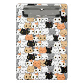 Kawaii Cat Pattern Mini Klemmbrett (Vorderseite)
