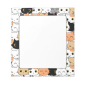 Kawaii Cat Pattern Notizblock (Vorderseite)