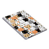 Kawaii Cat Pattern Notizblock (Rechte Seite)