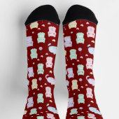 Kawaii Cat Pattern Socks Socken (Oben)