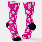 Kawaii Cat Pattern Socks Socken (Gewinkelt)