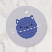 Kawaii Cat Planet im Weltraum Geschenkanhänger (Vorderseite)