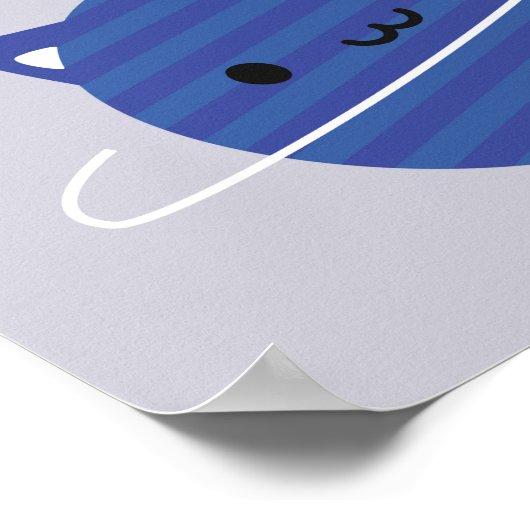 Kawaii Cat Planet im Weltraum Poster (Ecke)