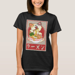 Kawaii Cat Ramen Anime Vintage japanische Gift Gir T-Shirt