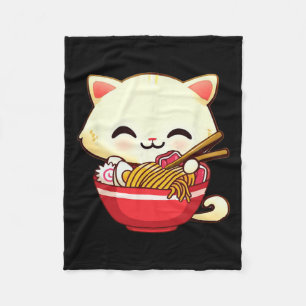 Kawaii Cat Ramen Japanese Food Funny Anime Girls T Fleecedecke
