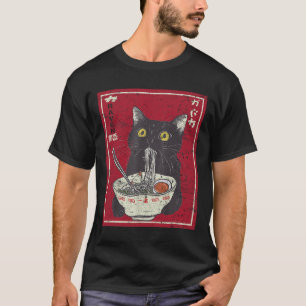 Kawaii Cat Ramen Japanese Food Funny Anime Girls T T-Shirt