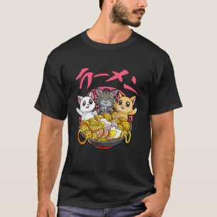 Kawaii Cat Ramen Neko Japanisch Noodle Anime Cat L T-Shirt