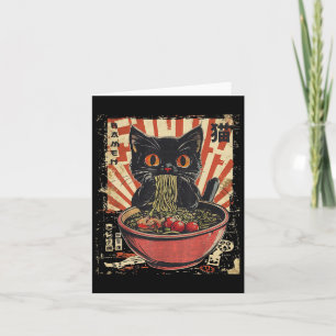 Kawaii Cat Ramen Noodle Funny Japanisch Anime Mang Karte