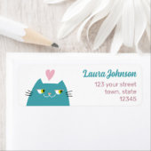 Kawaii Cat Rücksendeadresse (Insitu)