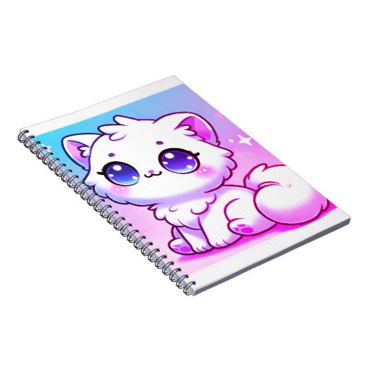 Kawaii Cat Spiral Notebook Notizblock (Rechte Seite)