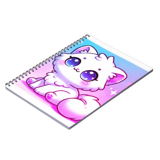 Kawaii Cat Spiral Notebook Notizblock (Linke Seite)