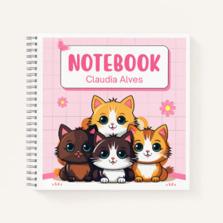 Kawaii Cat Squad — Süßes Katzennotizbuch für Mädch Notizblock