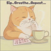 “Kawaii Cat sticker" Aufkleber (Vorderseite)