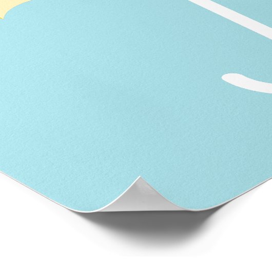 Kawaii Cat Umbrella Poster (Ecke)