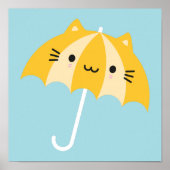 Kawaii Cat Umbrella Poster (Vorne)