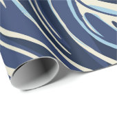 Kawaii Cat Wave Wrapping Paper Geschenkpapier (Rolleneckpunkt)