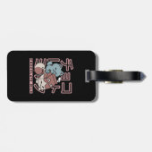 Kawaii Cat with Chocolate Milk – Japanese Pop Art  Gepäckanhänger (Rückseite horizontal)