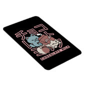 Kawaii Cat with Chocolate Milk – Japanese Pop Art Magnet (Rechte Seite)