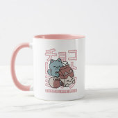 Kawaii Cat with Chocolate Milk – Japanese Pop Art Tasse (Links)