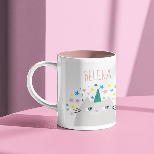Kawaii Caticorn Zweifarbige Tasse