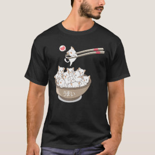 Kawaii Cats Haustiere Ramen Noodles Japanisch Sush T-Shirt