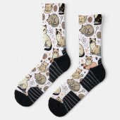 Kawaii Cats Mustersocken - Adorable Pastel Cat Socken (Links)