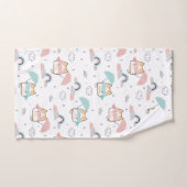 Kawaii Cats Rainy Day Pattern Badetuch Set (Handtuch)