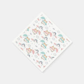 Kawaii Cats Rainy Day Pattern Paper Napkins Serviette (Ecke)