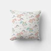 Kawaii Cats Rainy Day Pattern Throw Kissen (Vorderseite)