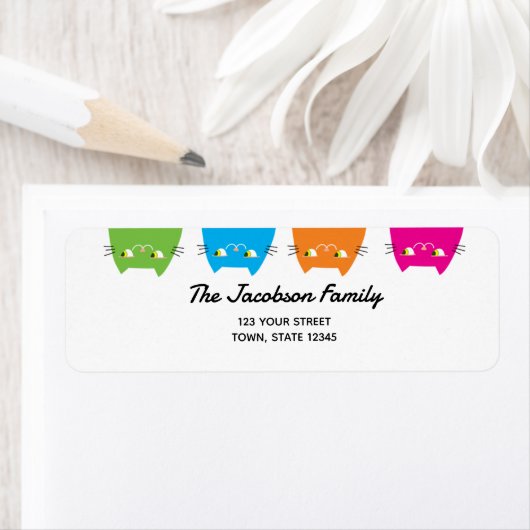 Kawaii Cats Rücksendeadresse (Insitu)